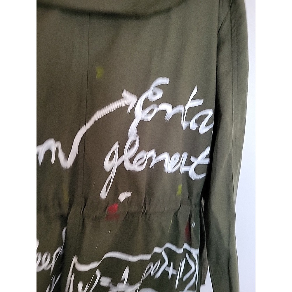 Brave Soul Hooded Utility Jacket Women's 12 Khaki Physics Theme Wearable Art - Picture 9 of 13